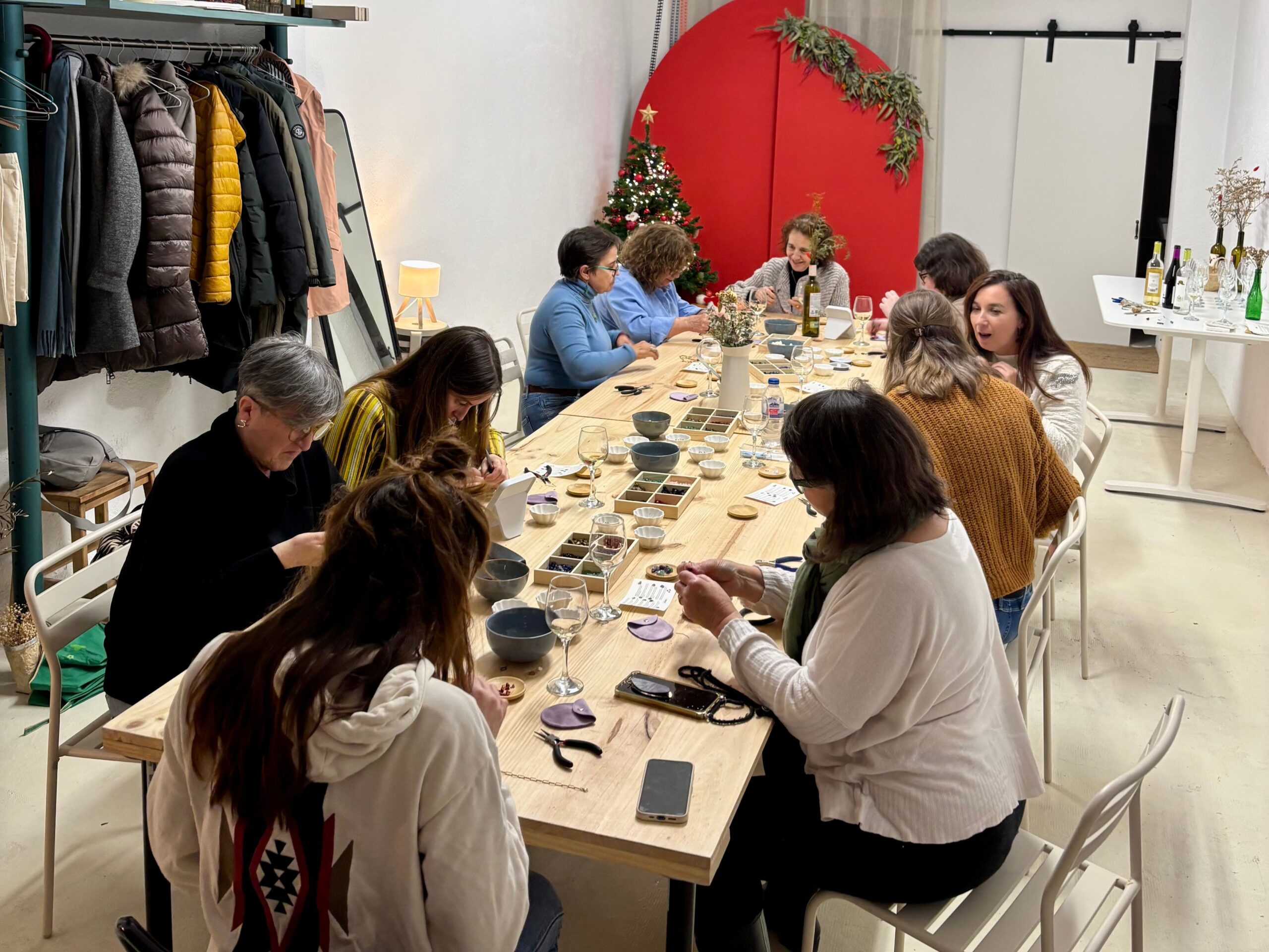 taller joyas con vino